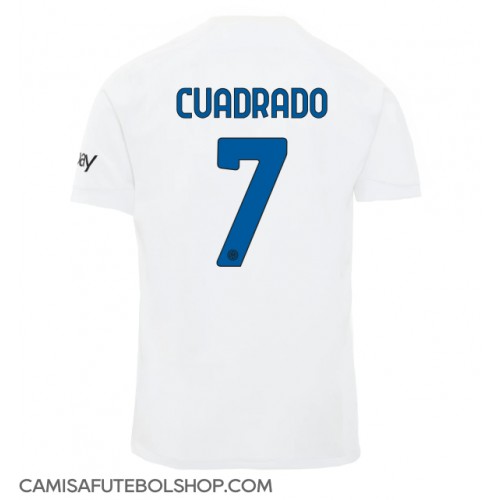 Camisa de time de futebol Inter Milan Juan Cuadrado #7 Replicas 2º Equipamento 2023-24 Manga Curta